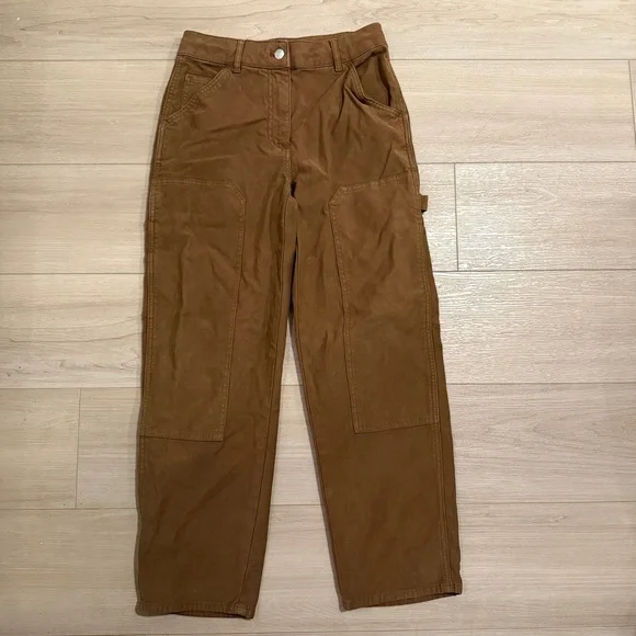 Aritzia Wilfred Free Brennan Pant Tan carpenter utility knee patch 4 Rudy Jude - Picture 1 of 9